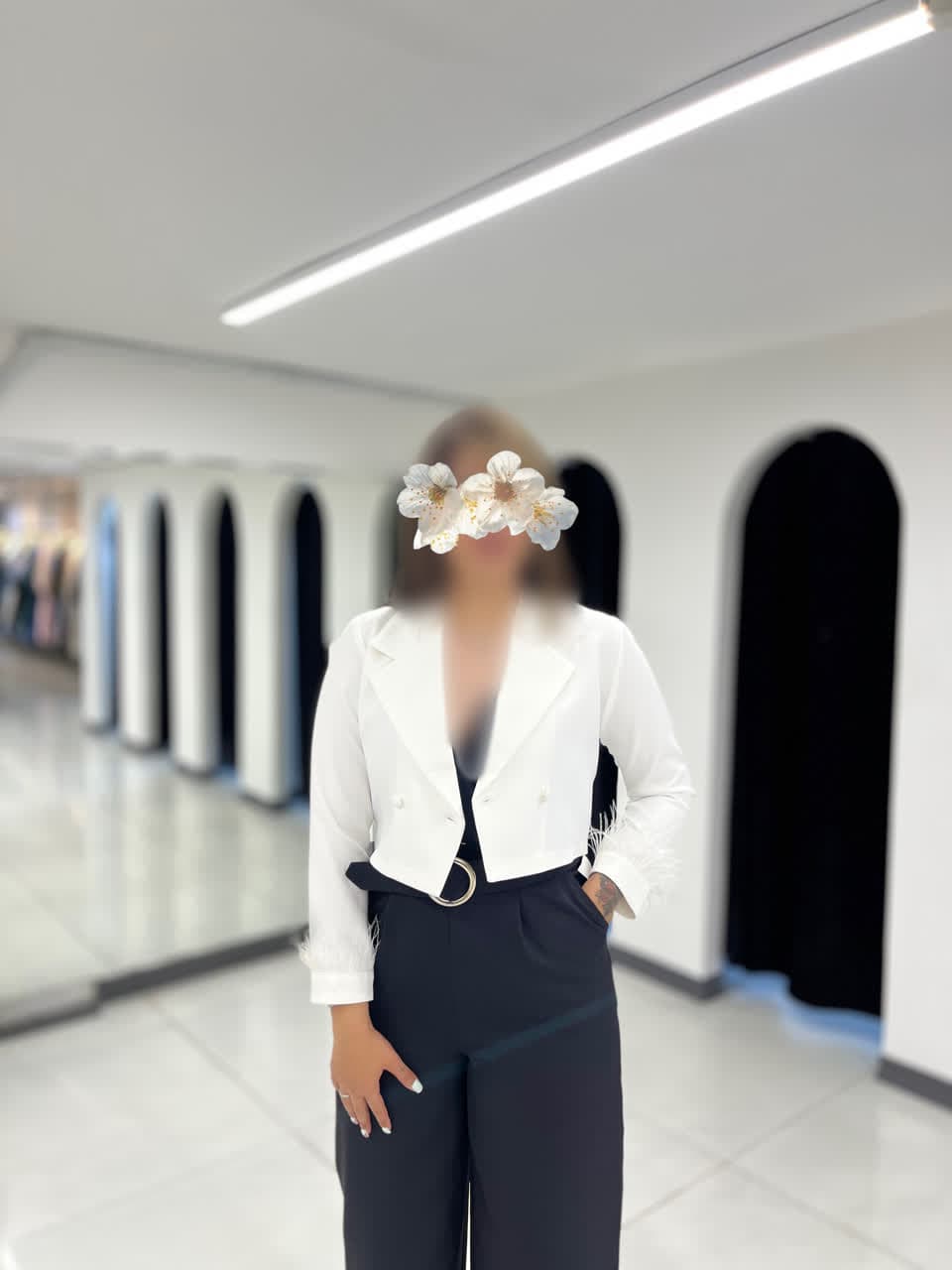 کراپ کت استین پر - Image 3